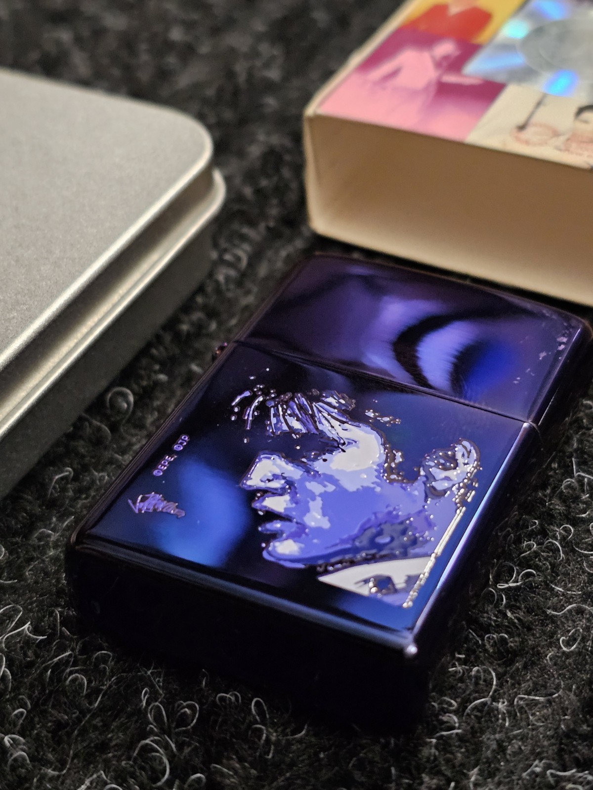 Vintage 2004 Elvis Presley Trouble The King Purple Abyss Zippo Lighter New Vintage 2004 Elvis Presley Trouble The King Purple Abyss Zippo Lighter New