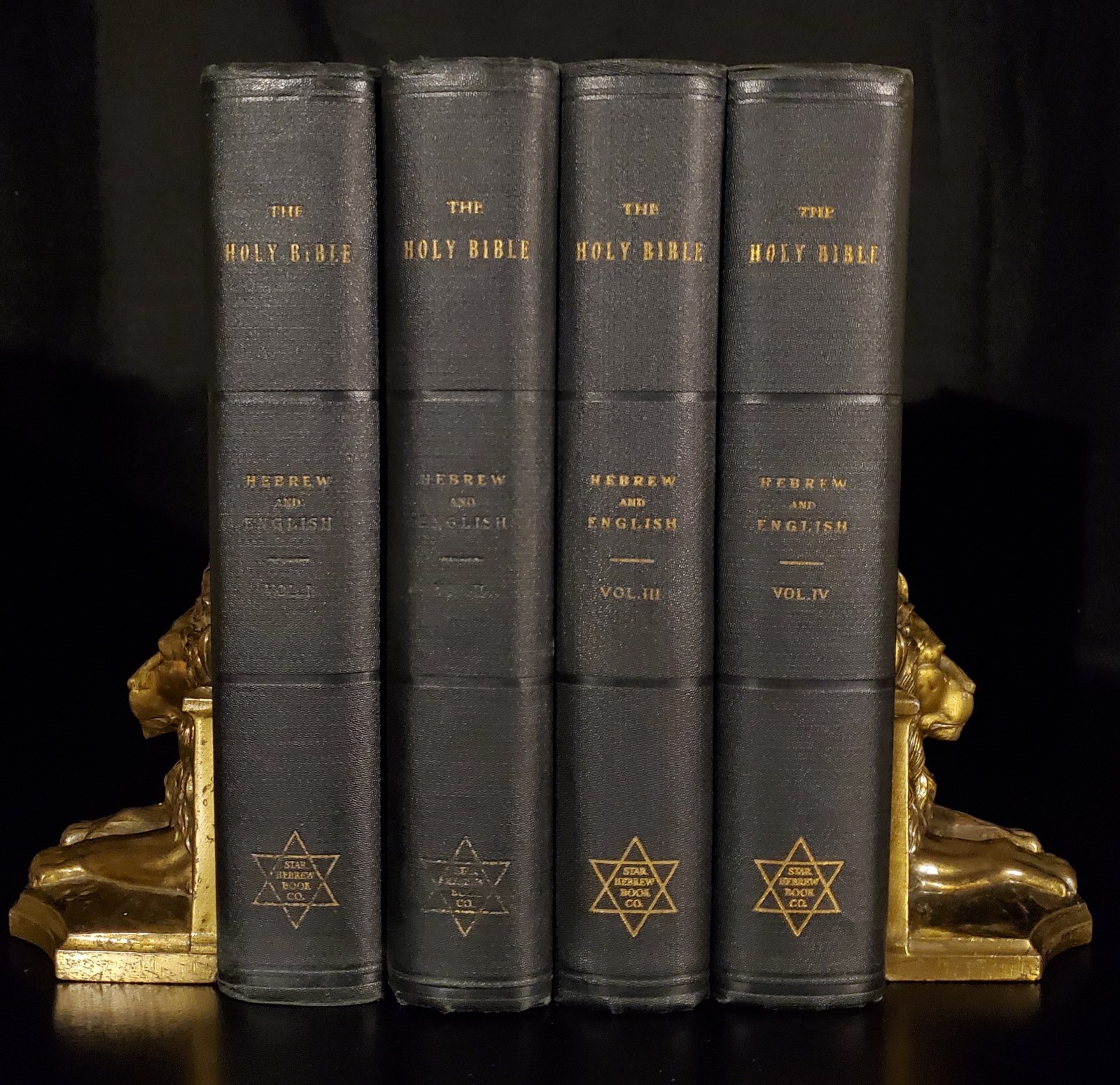 The Holy Bible Translated I.M. Rubin 1928 Star Hebrew Book Co. COMPLETE SET 1-4