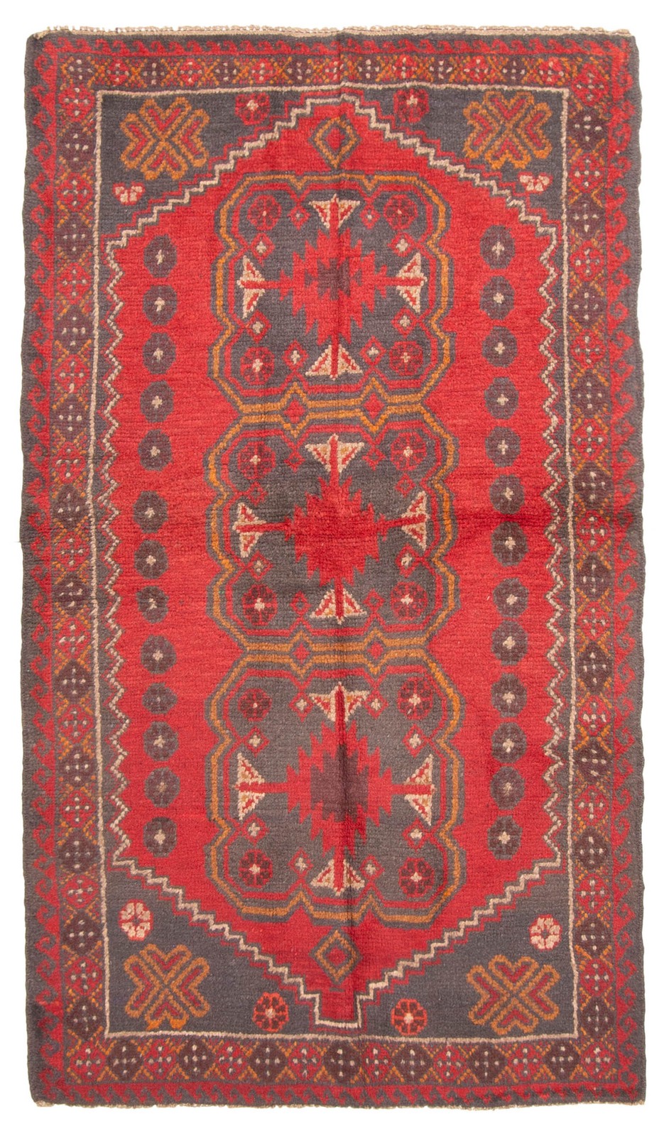 Traditional Vintage Hand-Knotted Area Rug 3'6