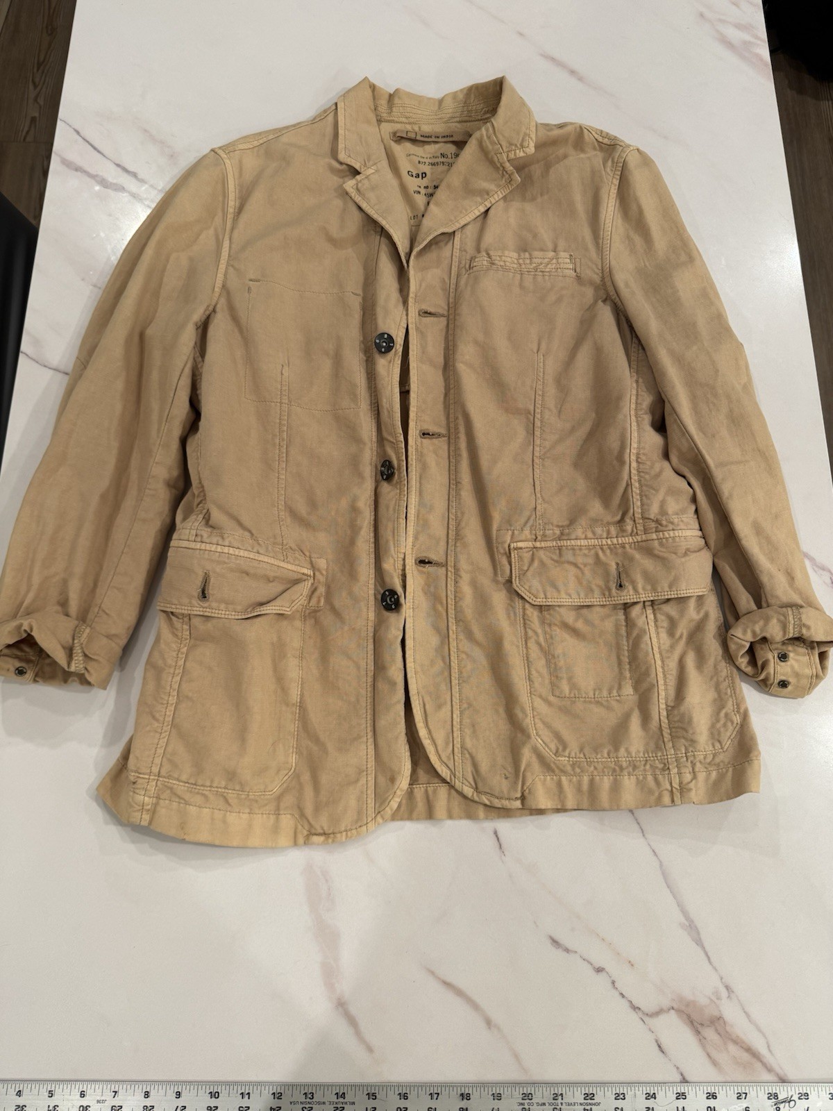 Gap 1969 Chore Jacket Canvas Size M - 1969 on All Buttons Front - Vintage Italy