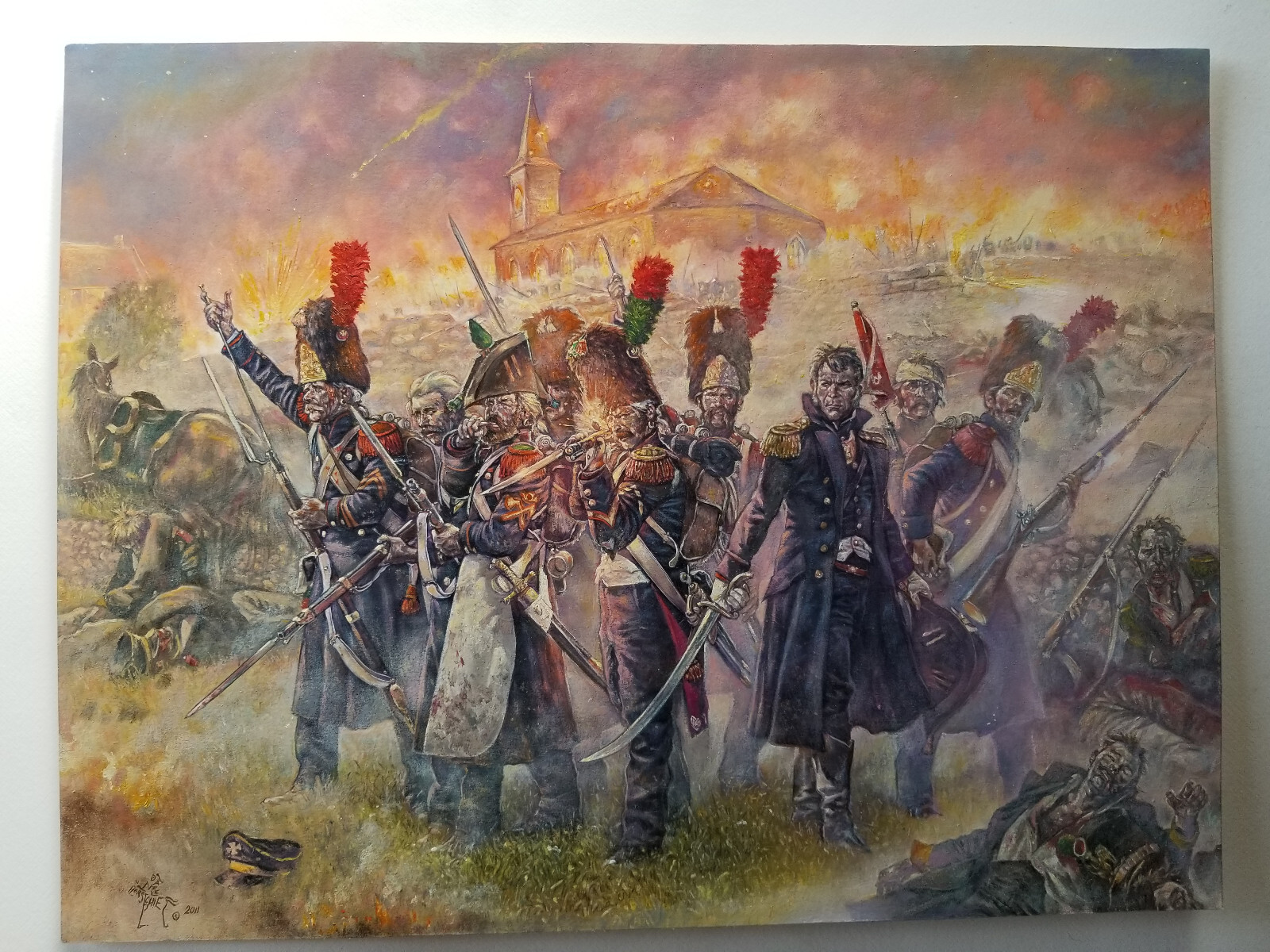 Daniel Horsechief Original Oil Painting Napoleonic Wars Old Guard Daniel Horsechief Original Oil Painting Napoleonic Wars Old Guard