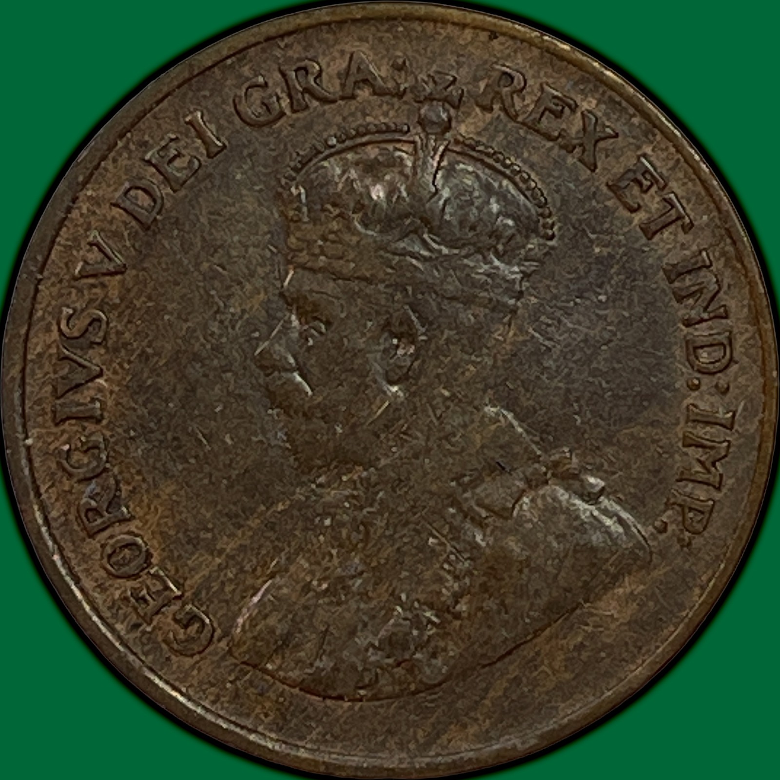 1924 Canada Small Cent Almost Uncirculated AU Coin #48311