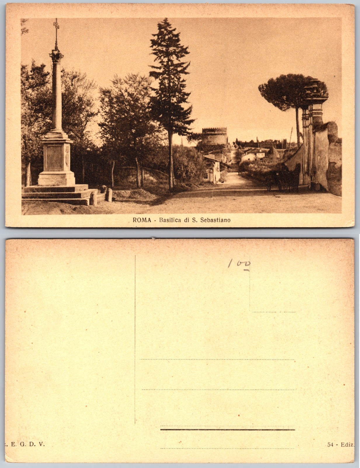 Basilica Di San Sebastiano Roma Postcard