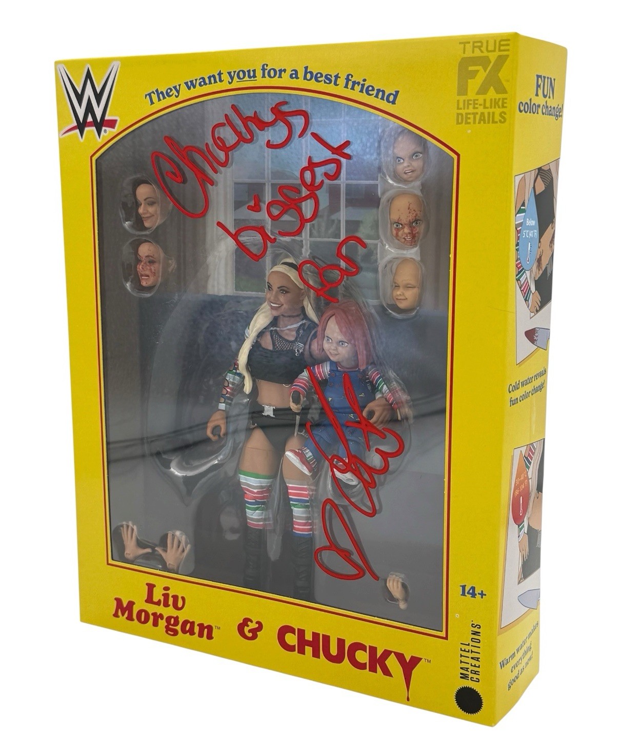 LIV MORGAN SIGNED FIGURE CHUCKY SERIES WWE ELITE RARE FANATICS COA LIV MORGAN SIGNED FIGURE CHUCKY SERIES WWE ELITE RARE FANATICS COA