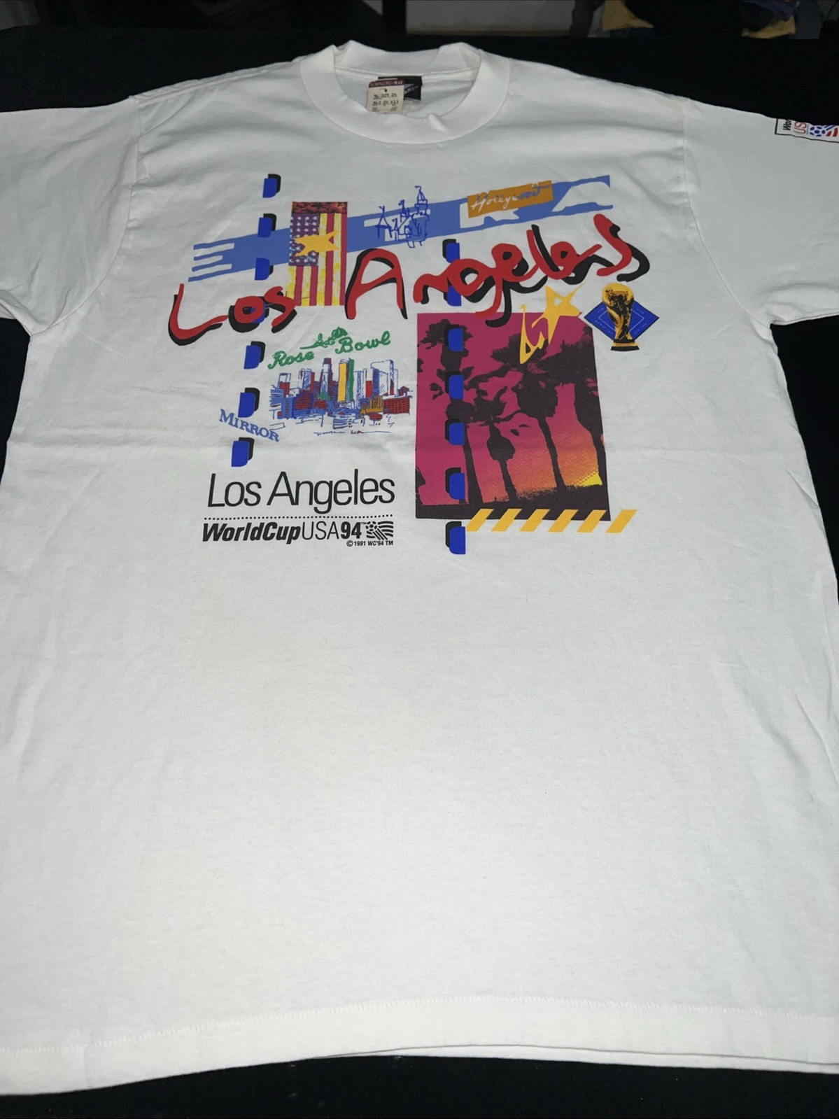 Vintage 1991 Los Angeles World cup USA 94 , Deadstock T Shirt 10/10🔥RARE🔥