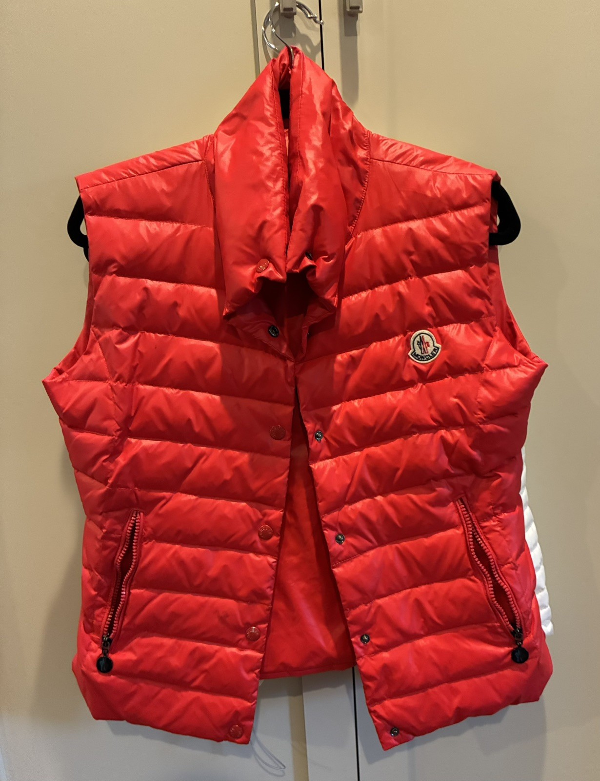 Authentic Moncler Women’s Goose Down Vest - Red - Size S