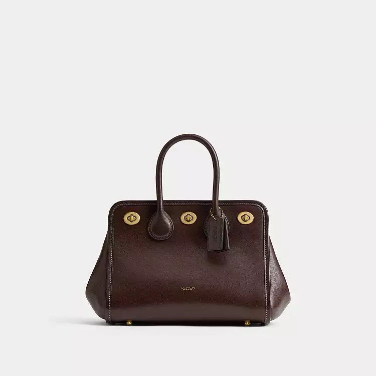 Coach Turnlock Tote Bag 22 Maple NWT AUTHENTIC Spring 2027 Runway