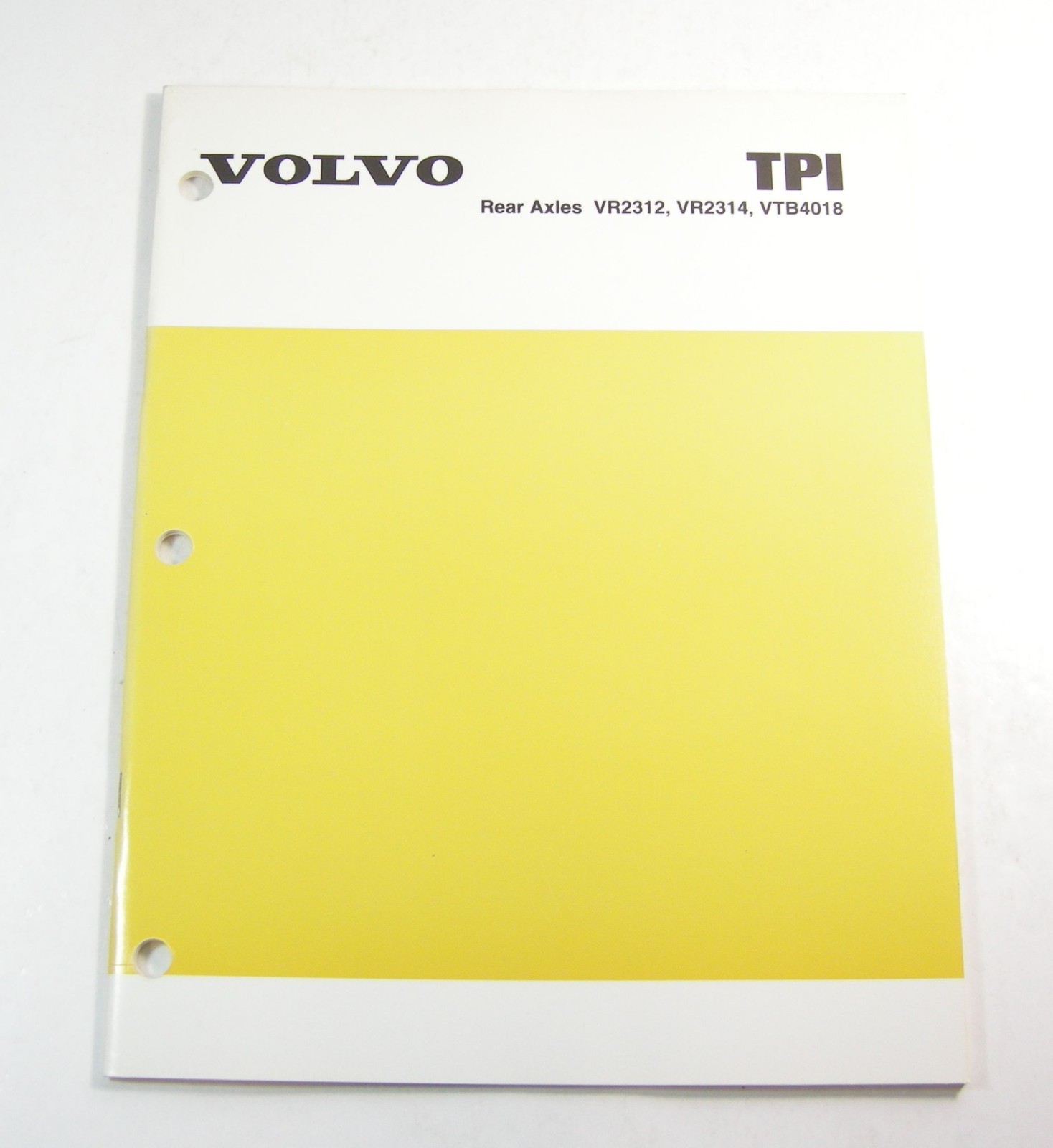 Volvo VR2312 VR2314 VTB4018 Rear Axle Commercial Semi Truck Parts Manual Book