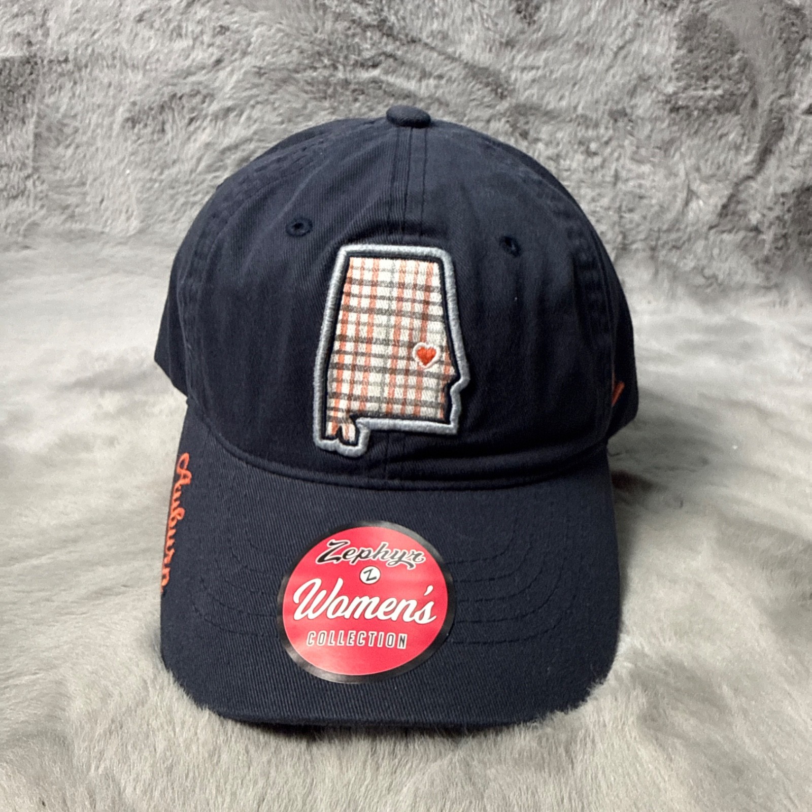 University Of Auburn Tigers Hat Cap Blue Woman\'s Zephyr Strap Back Adjustable