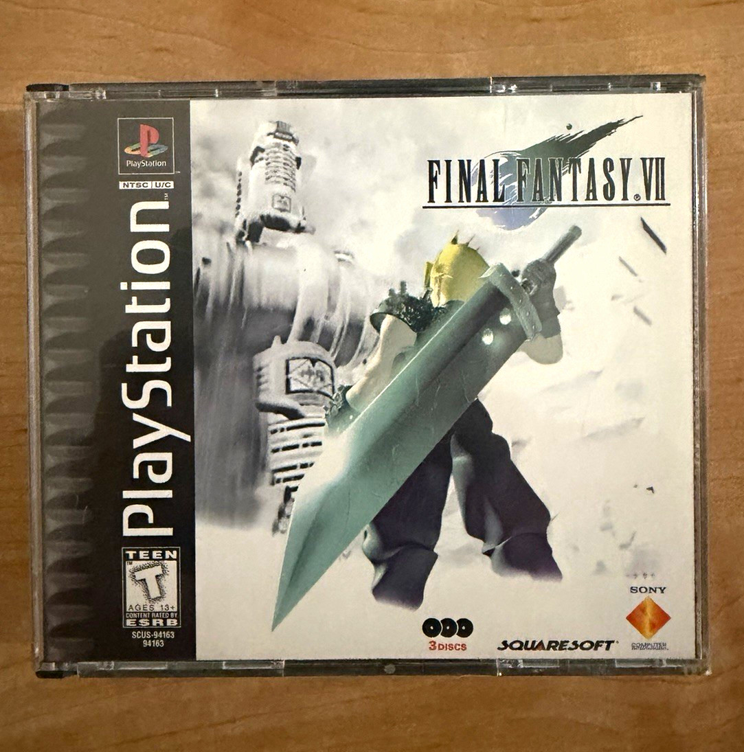 Misprint Final Fantasy VII PS1 Black Label CIB NTSC-U/C. Tested. Works.