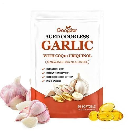 1-3x Odorless Aged-Googeer Garlic Extract 600mg Softgels (60 Count) with CoQ10