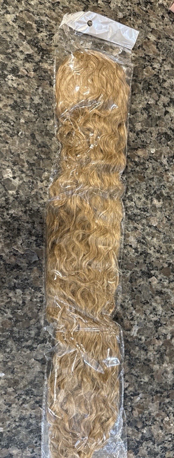 26” Wavy Ponytail Extension HD25 Golden Honey Caramel Blonde FLUFYMOOZ 26