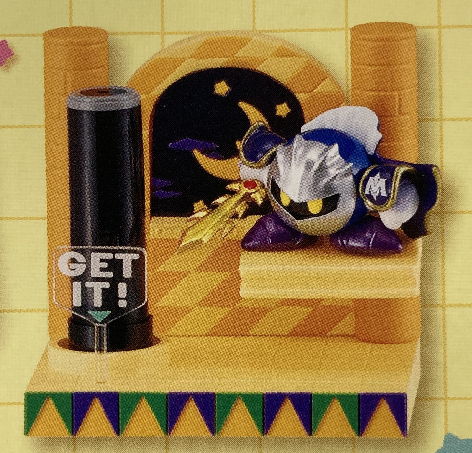 Re-ment Kirby Adventure on Desk Figure #4 Meta Knight Stamp stand Japan Import Re-ment Kirby Adventure on Desk Figure #4 Meta Knight Stamp stand Japan Import
