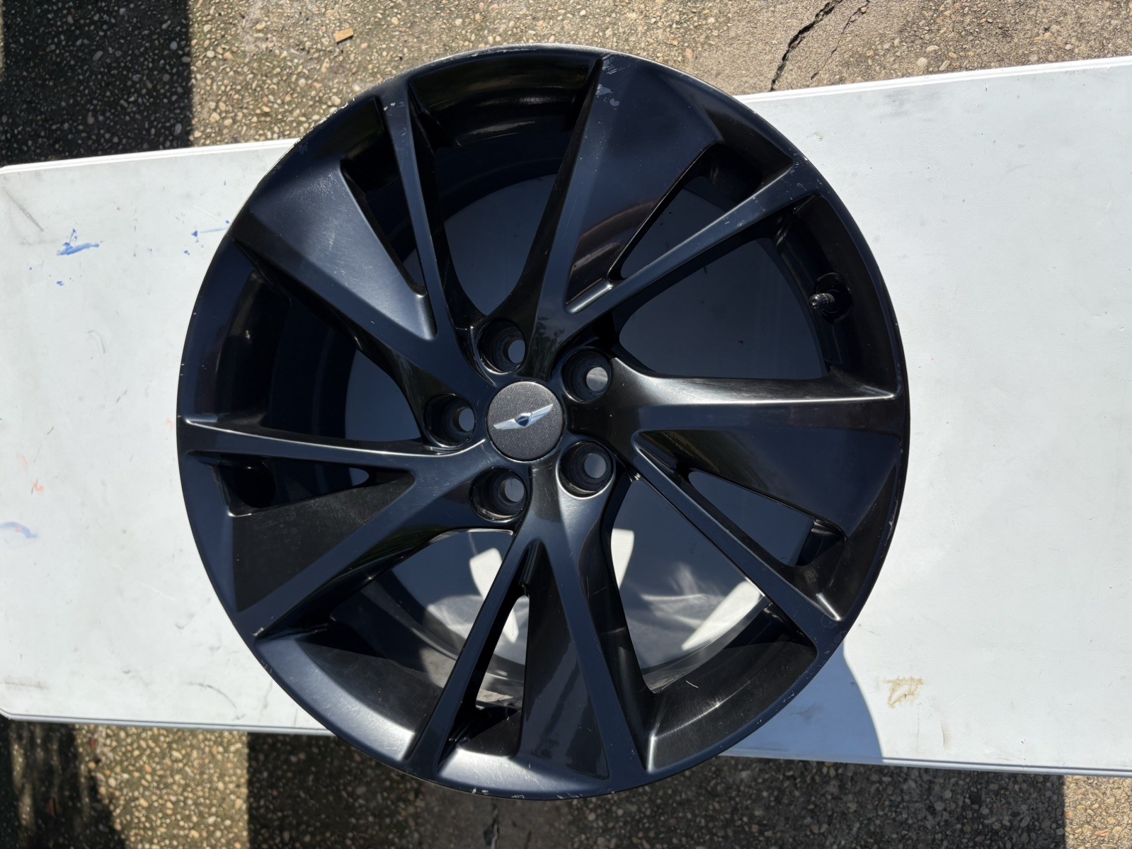 Front wheel 19x8 Genesis G70 OEM Black Aluminum Wheel 52910G9720 2022-24 