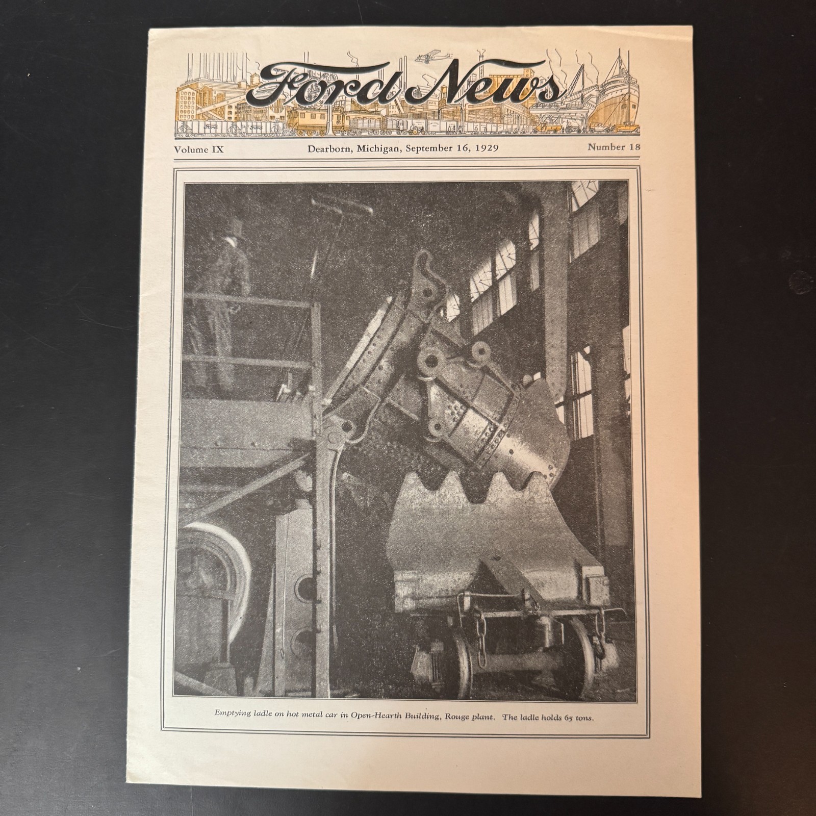 Vtg September 16, 1929 Ford News Issue - Model A Era Industrial Ephemera 16 pgs