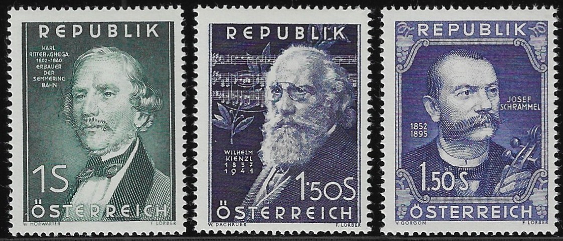 Austria #577-9 M/NH VF Post Office Fresh Set