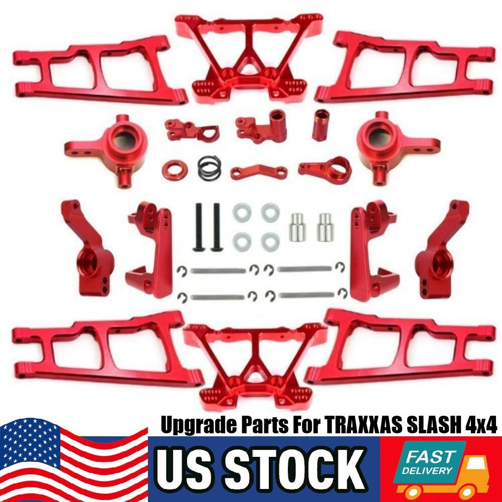Aluminum Full Metal Upgrade Parts For TRAXXAS SLASH 4x4 1/10 RC Truck Car Red US