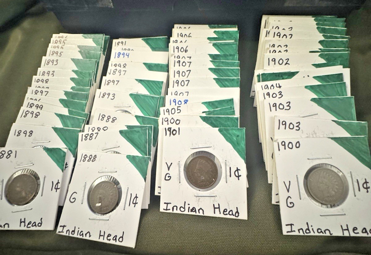 Lot of (66) 1881-1908 Indian Head Small Cents--Fine to Very Fine