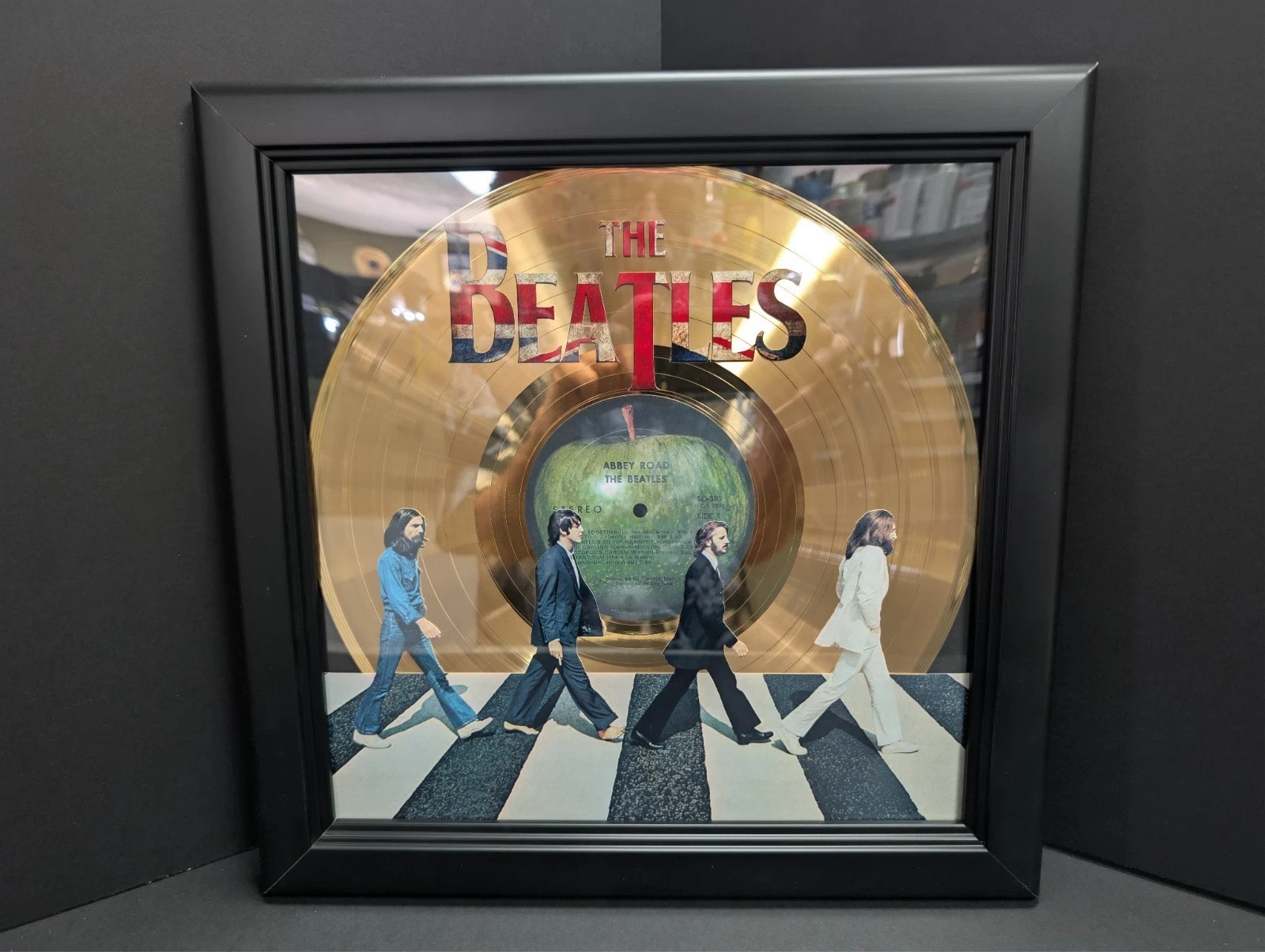 Beatles Abbey Road 3-D Gold Record Limited Edition Shadowbox