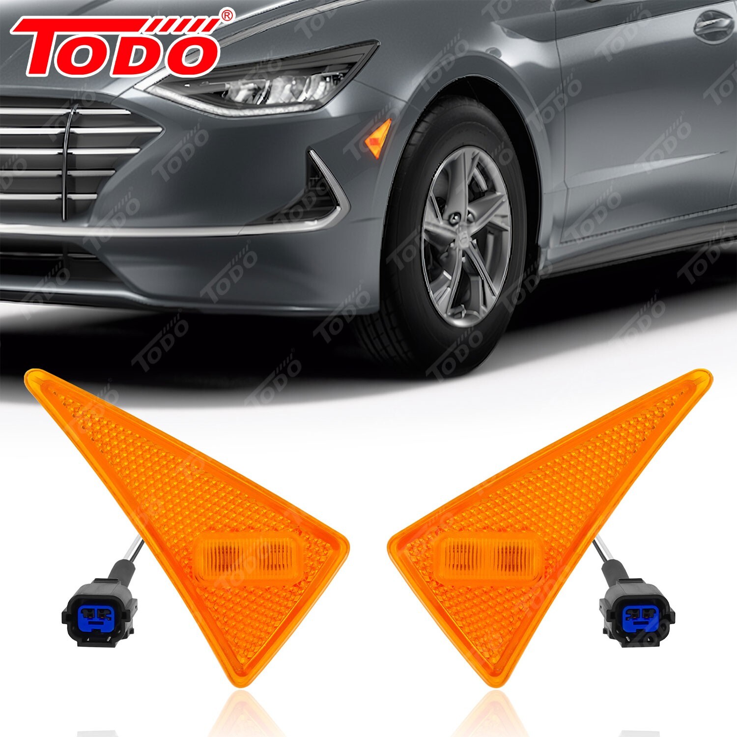 Fits 2020-2023 Hyundai Sonata SE Front LED Side Marker Light Pair LH RH