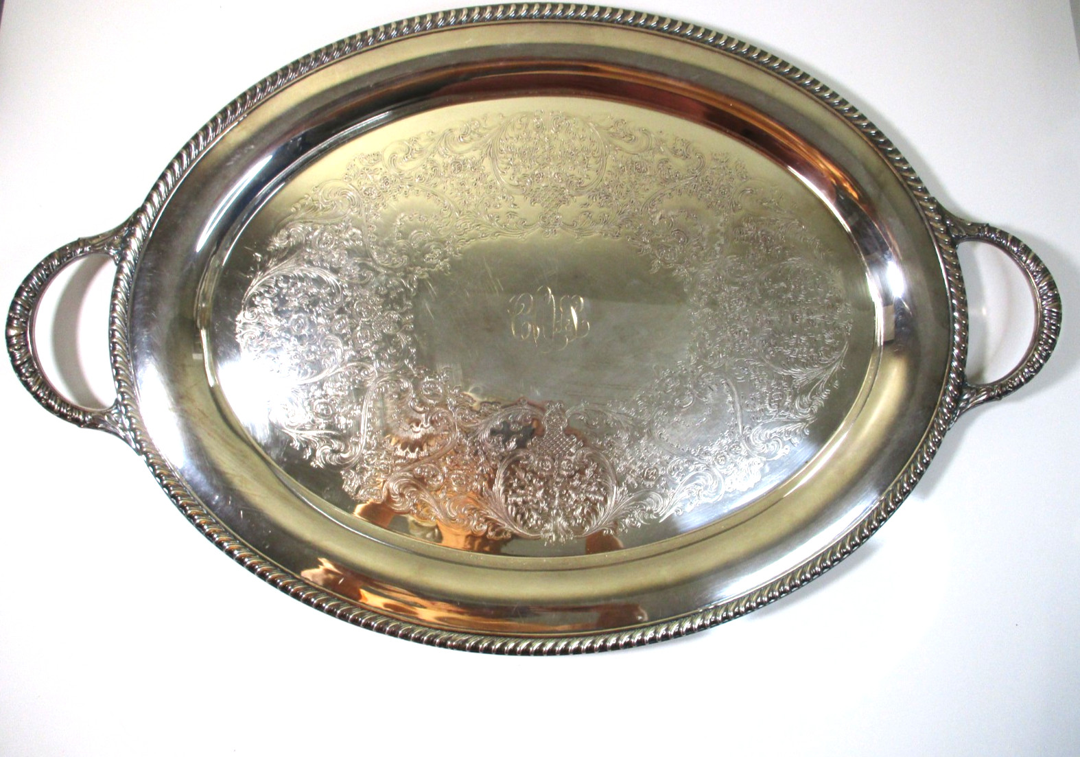 Vintage Wm Rogers 881 Silverplate Serving Tray 24\