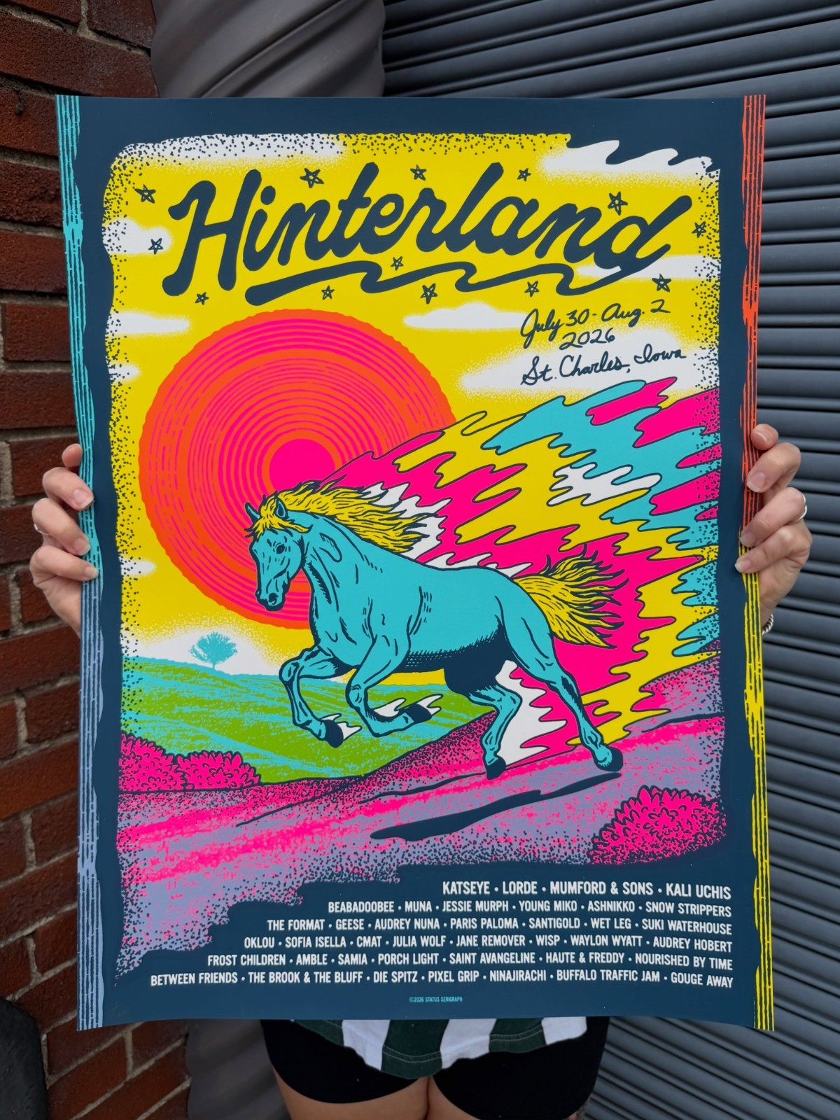 Hinterland St Charles Iowa July 30-Aug 2 2026 Music Festival Poster