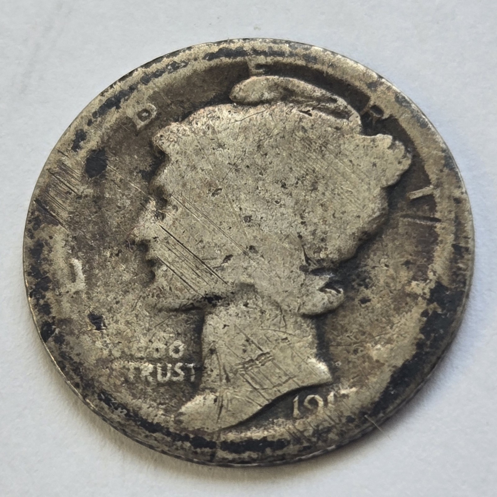 1917-S Mercury Silver Dime 10c - \ 1917-S Mercury Silver Dime 10c - \