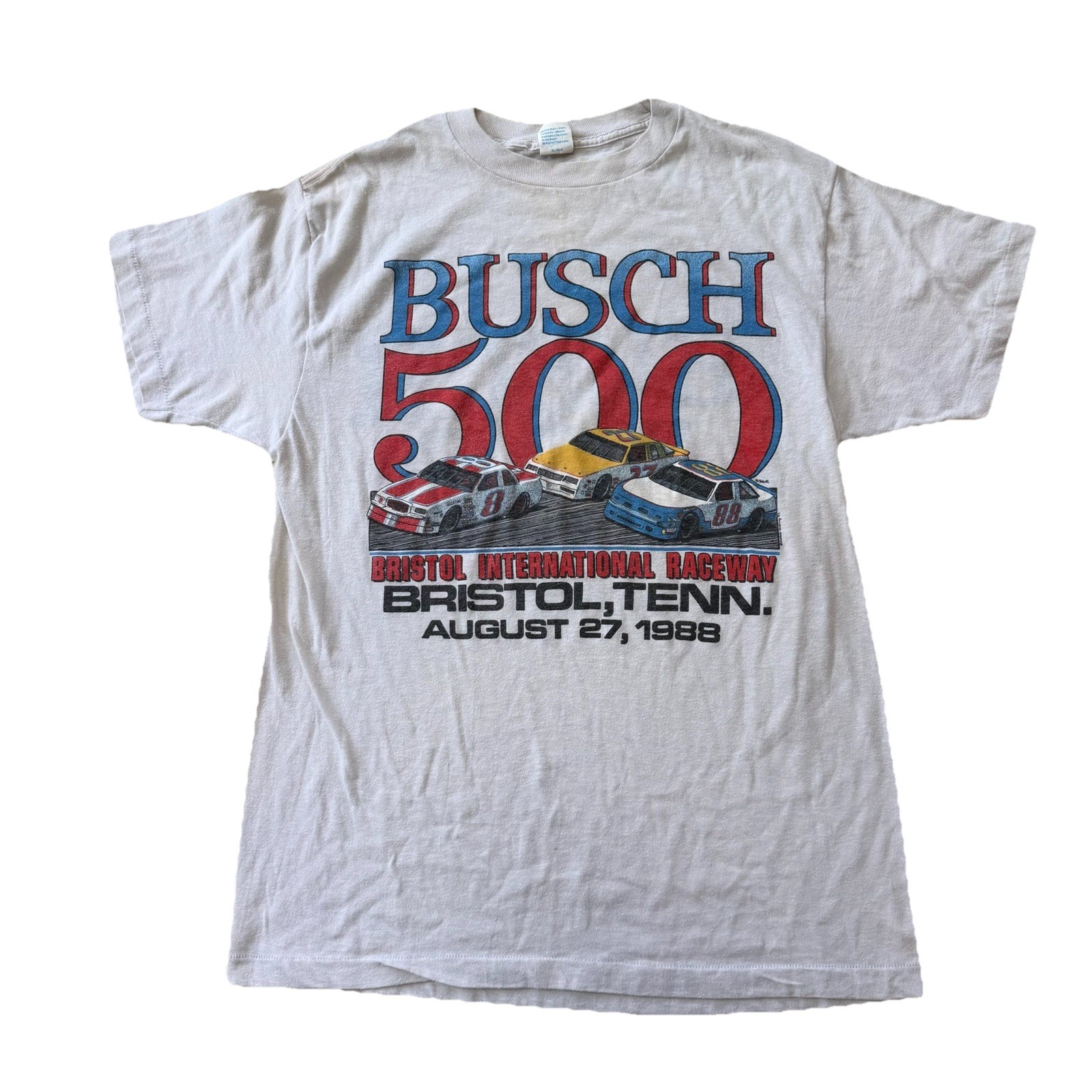 Vtg 1988 Busch 500 NASCAR Racing Shirt Chef By Anvil Sz XL USA Single Stitch Vtg 1988 Busch 500 NASCAR Racing Shirt Chef By Anvil Sz XL USA Single Stitch