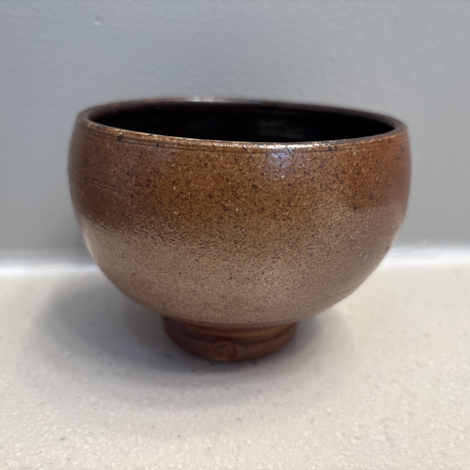 Vintage Japanese Style Matcha Ceramic Tea Bowl- Artist stamped 