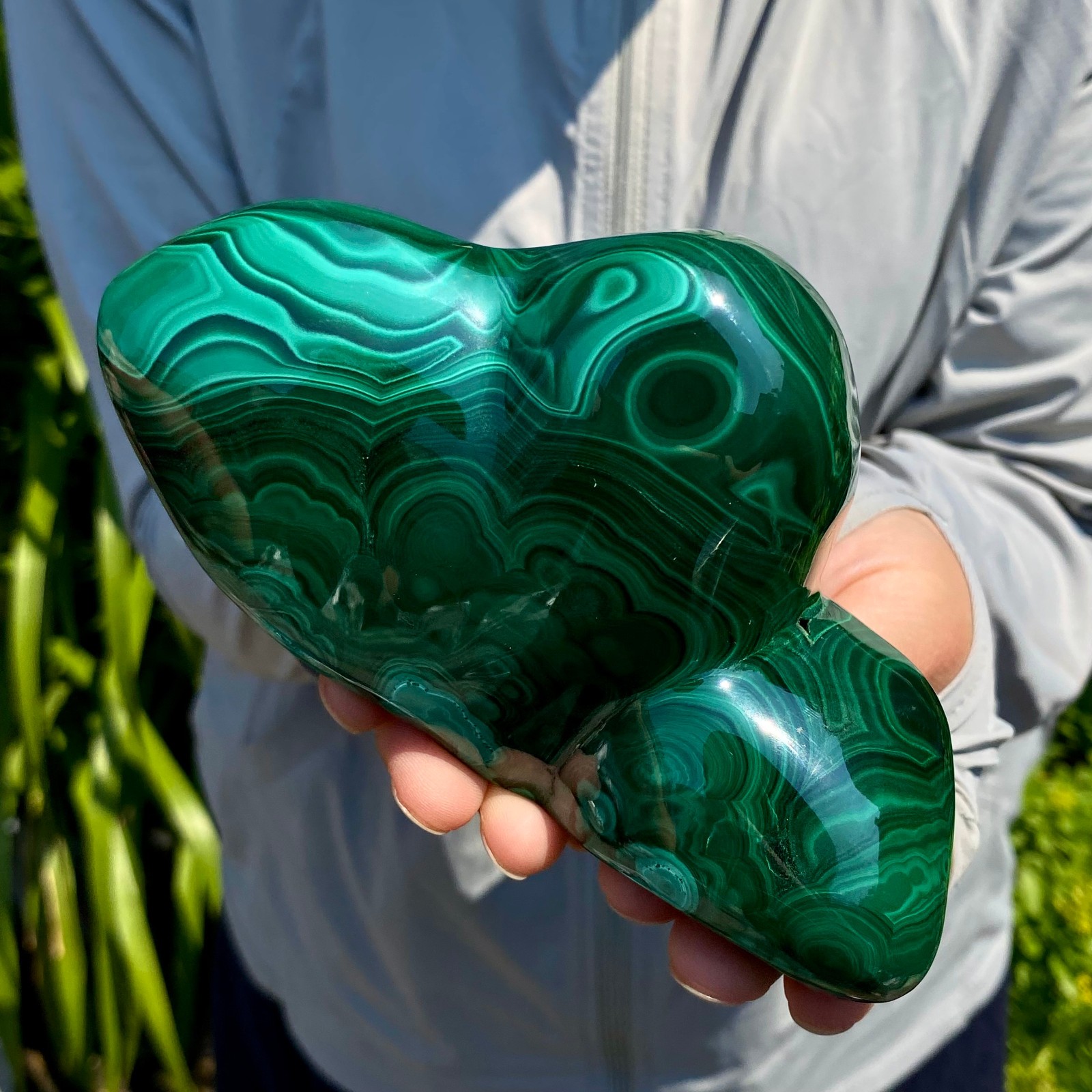 1.98LB TOP Natural Malachite crystal quartz Mineral specimen Reiki gem