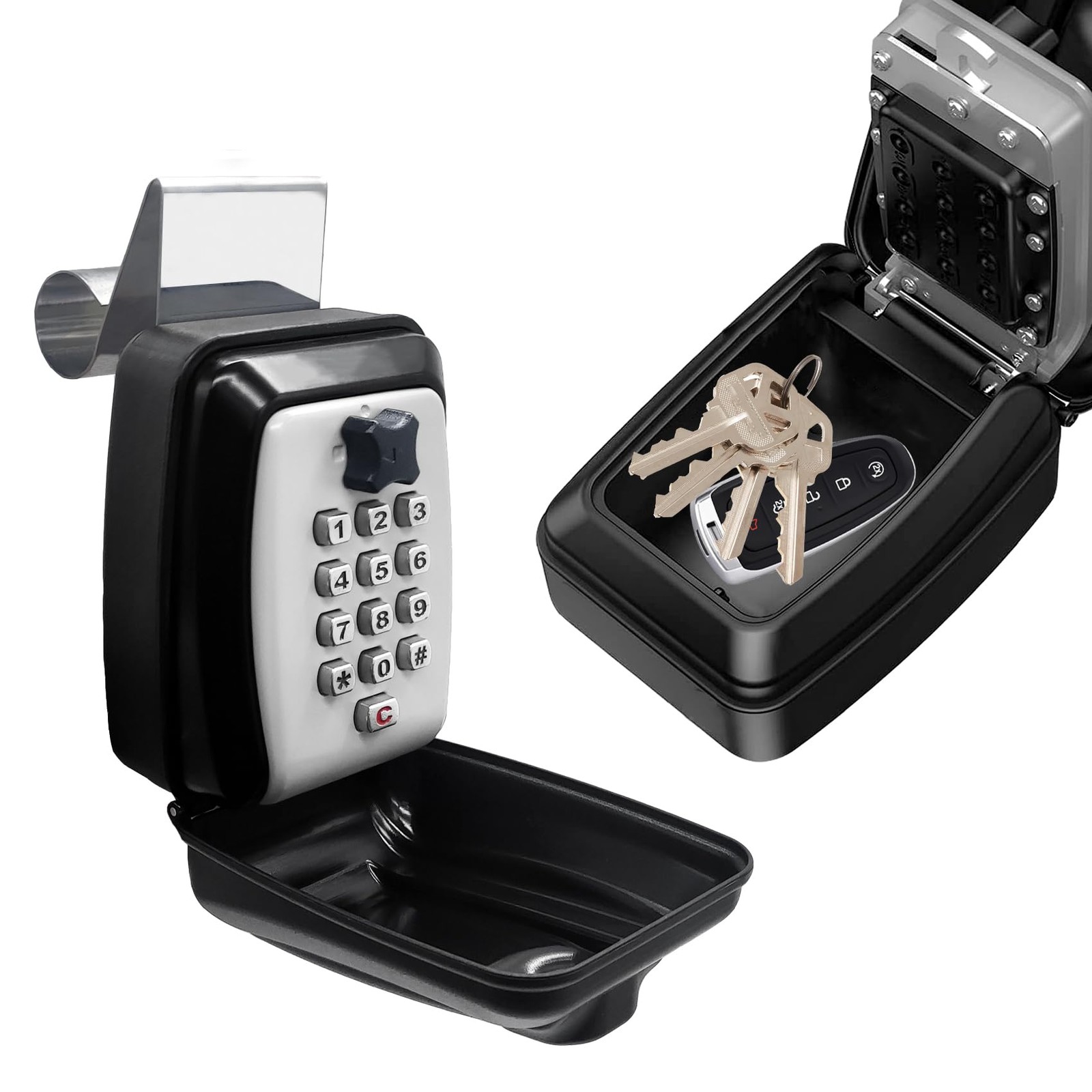 Bnrsz 2025 Upgrade Sl-591 Car Window Lock Box, Car Key Lock Box, Gray,