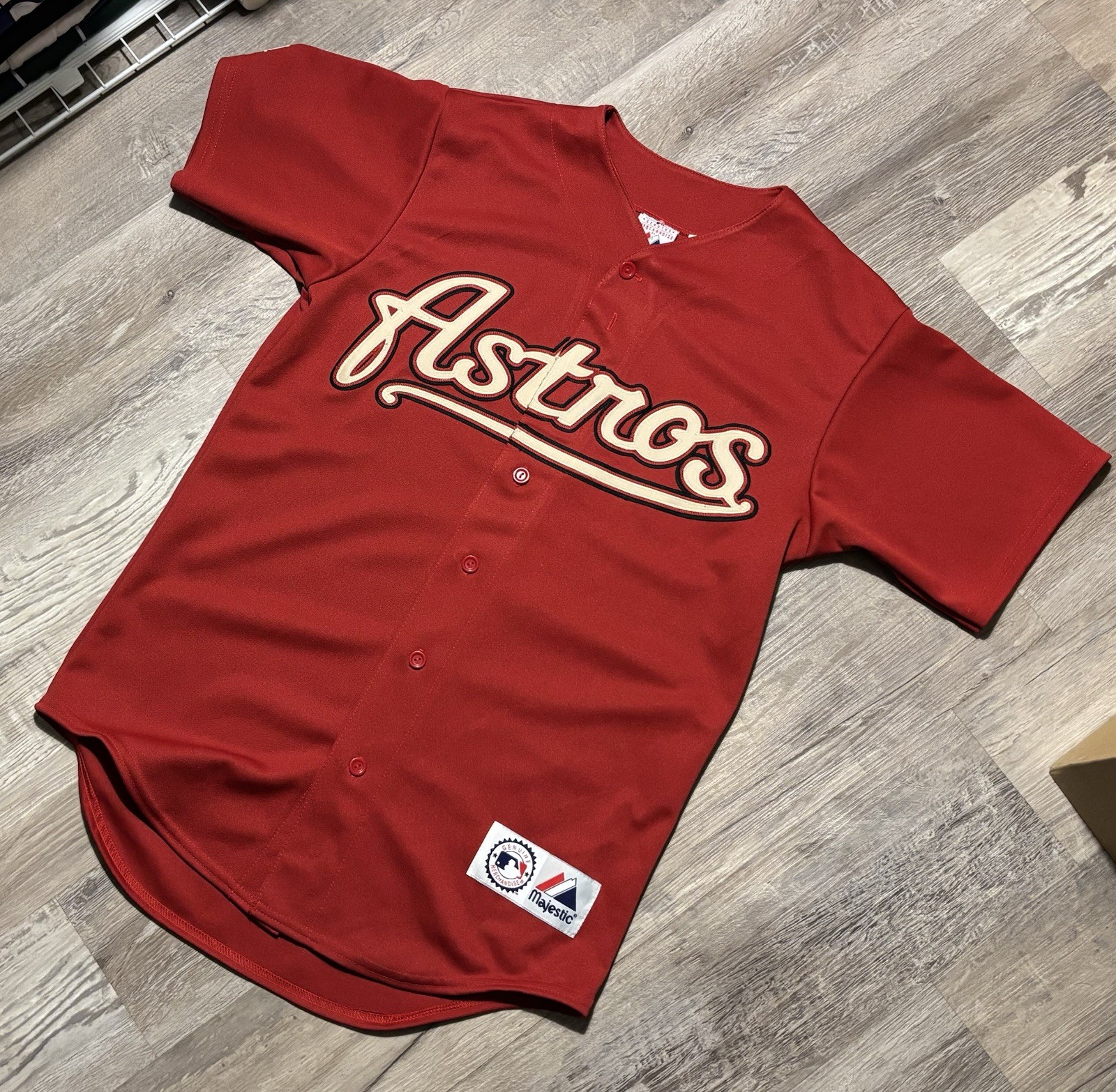 Vintage Houston Astros Majestic MLB Baseball Jersey Adult Size S New With Tags
