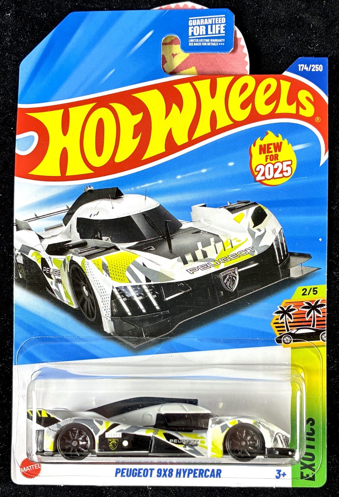 2019 Peugeot 9X8 Hypercar Exotic FIA World Endurance Champ 2025 Hot Wheels White
