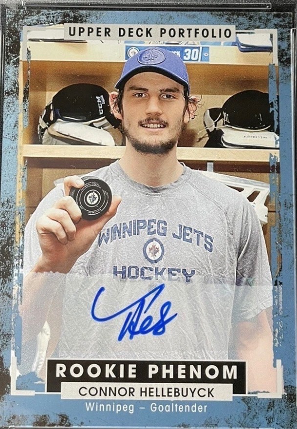 2015-16 UPPER DECK PORTFOLIO CONNOR HELLEBUYCK ROOKIE PHENOMS AUTO RC
