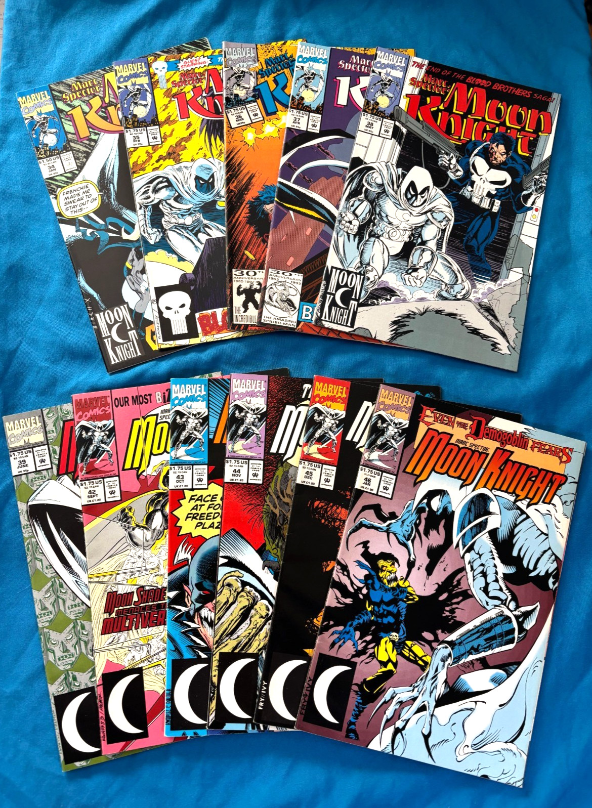Marc Spector Moon Knight # 34 35 36 37 38 39 42 43 44 45 46 (1992) Lot of 11 NM- Marc Spector Moon Knight # 34 35 36 37 38 39 42 43 44 45 46 (1992) Lot of 11 NM-