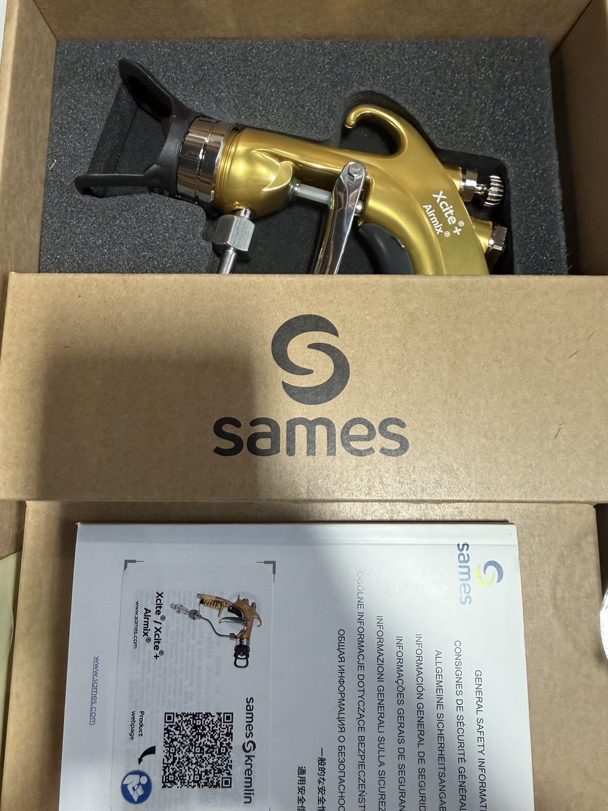 SAMES Kremlin Xcite Airmix Spray Gun  With Tip - NEW UNUSED 135732120 With Tip
