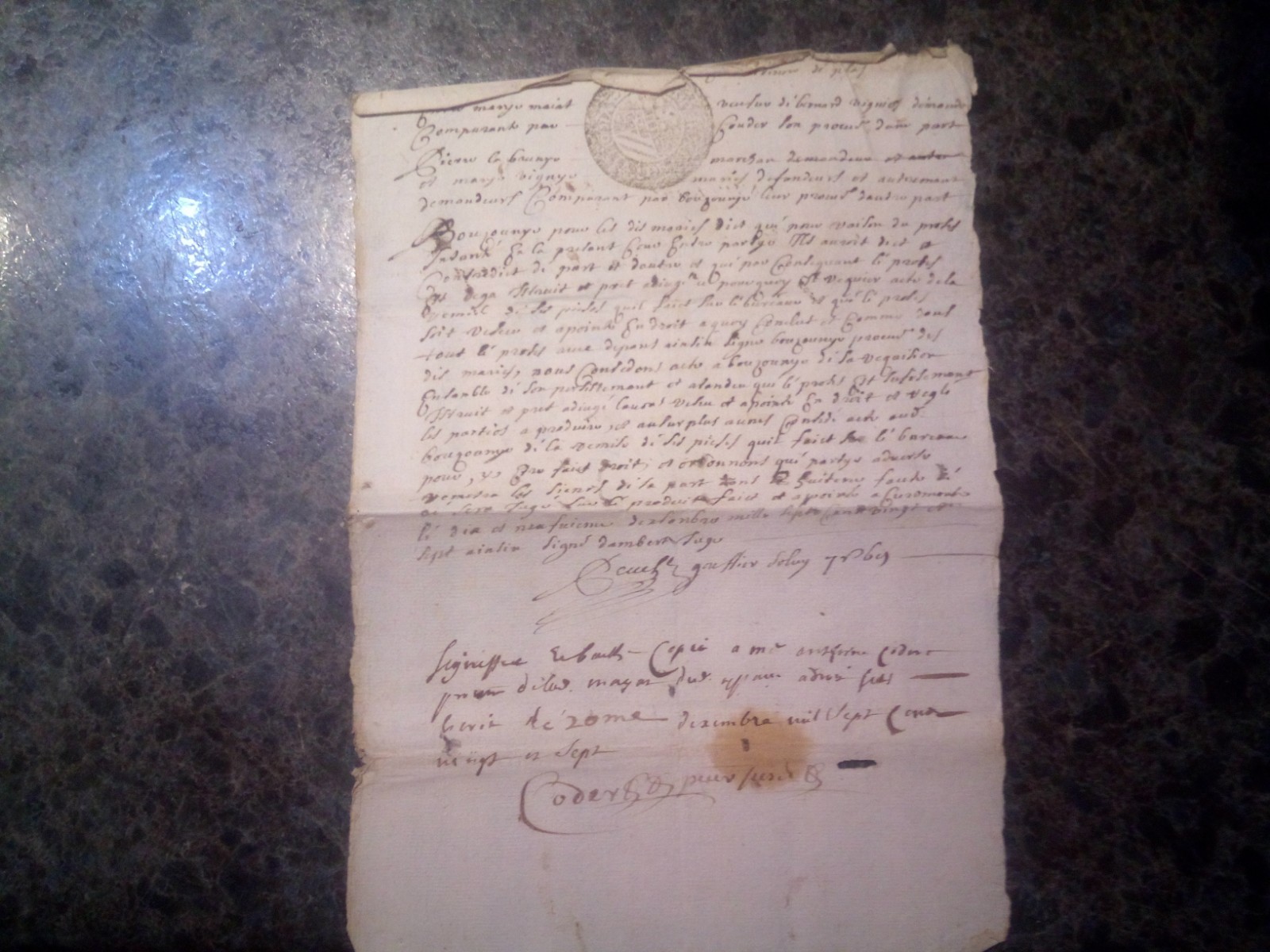 OLD LETTER from 1727