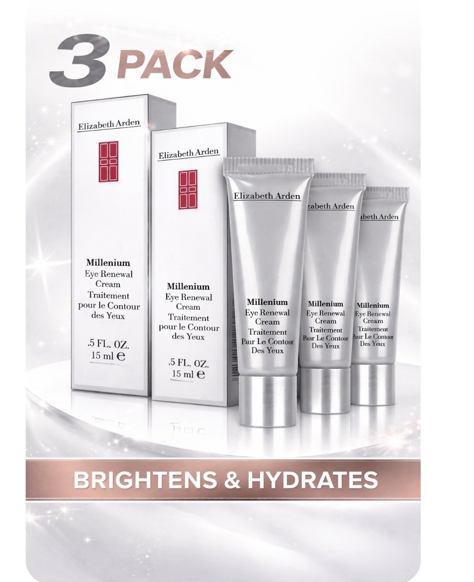 3 PACK Elizabeth Arden Millennium Eye Renewal Cream 3 x 15 ml New BOXED 3 PACK Elizabeth Arden Millennium Eye Renewal Cream 3 x 15 ml New BOXED