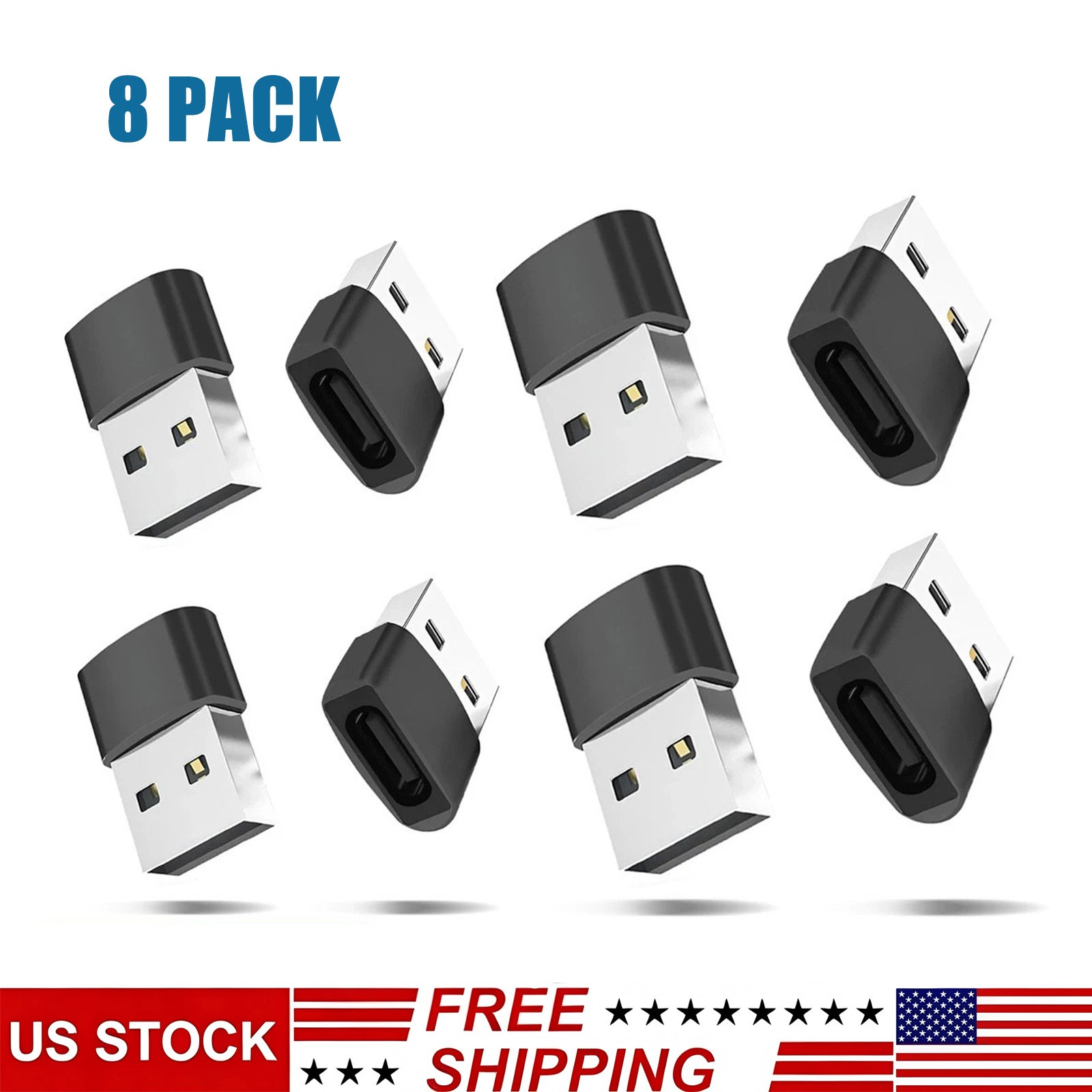 8 PACK USB C 3.1 Type C Female to USB 3.0 Type A Male Port Converter Adapter NEW