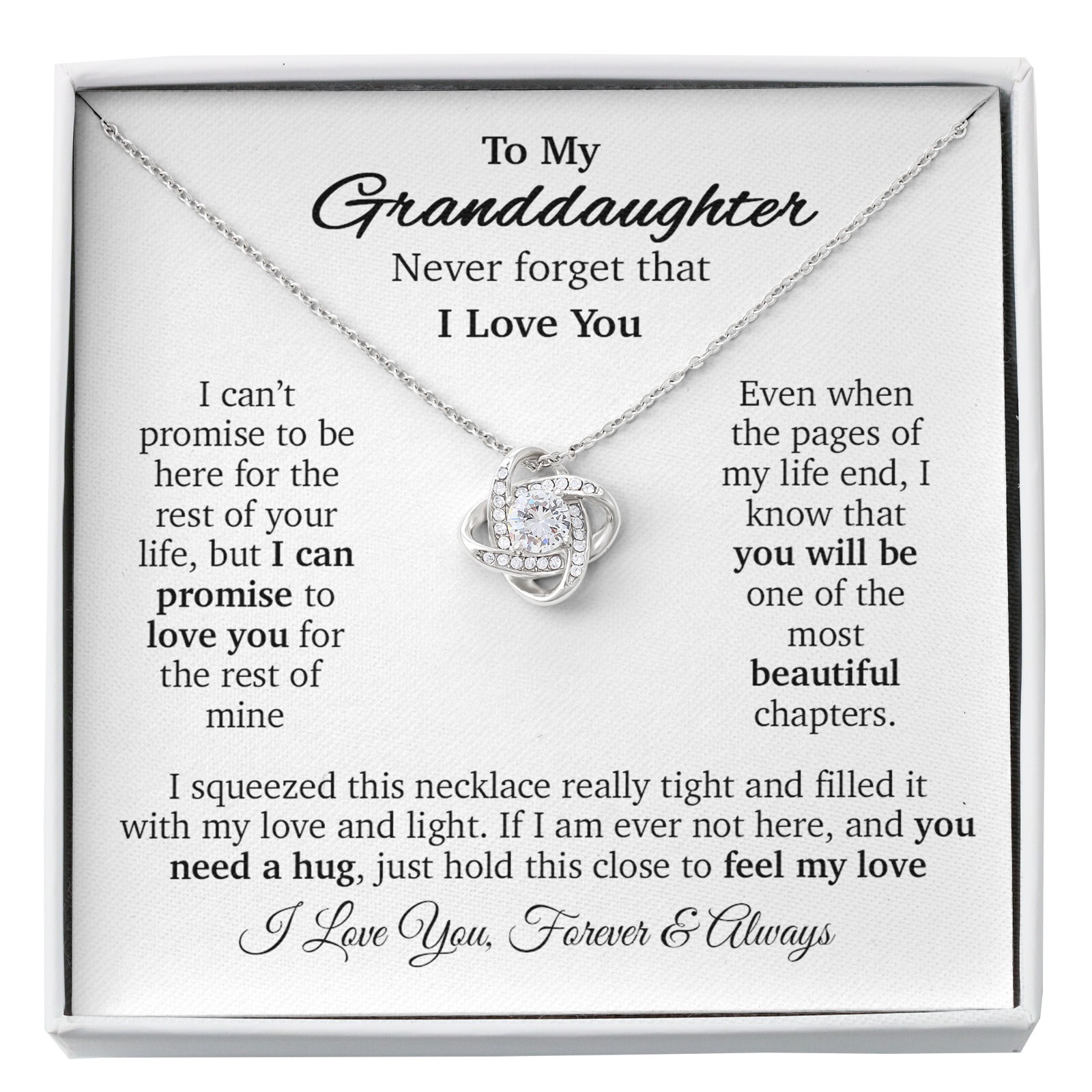 To My Granddaughter Necklace, Gift for Granddaughter, Necklace for Granddaughter