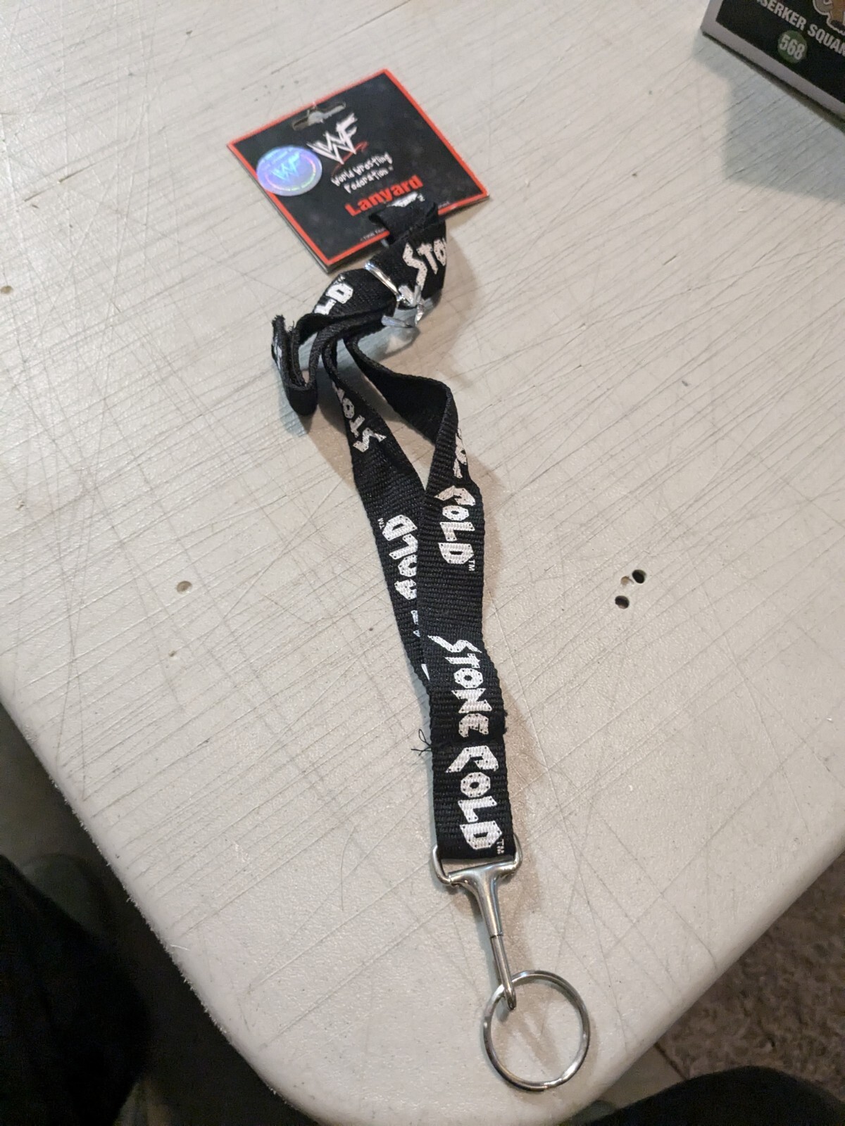 WWF, Vintage Stone Cold Steve Austin Name Lanyard, 1998 World Wide Wrestling WWF, Vintage Stone Cold Steve Austin Name Lanyard, 1998 World Wide Wrestling
