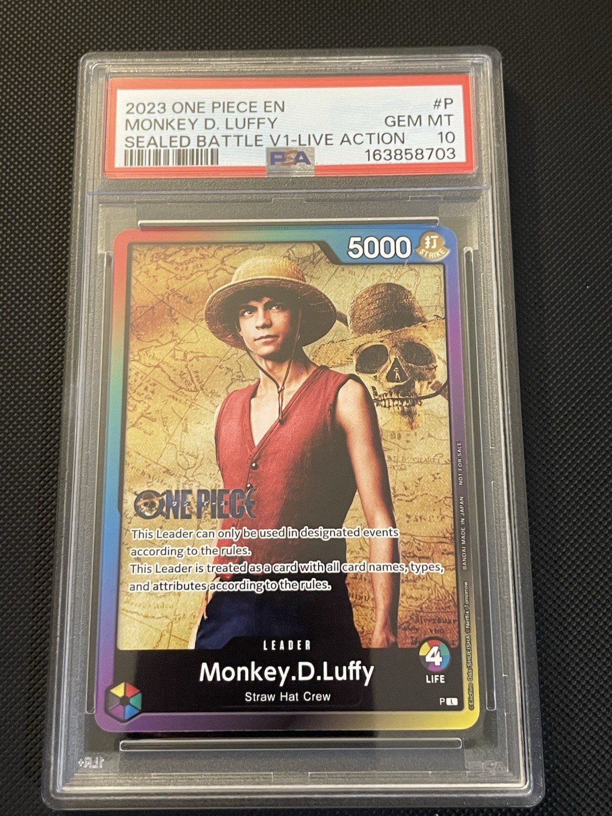 2023 One Piece Monkey D. Luffy Sealed Battle Vol.1 Live Action Promo PSA 10 💎