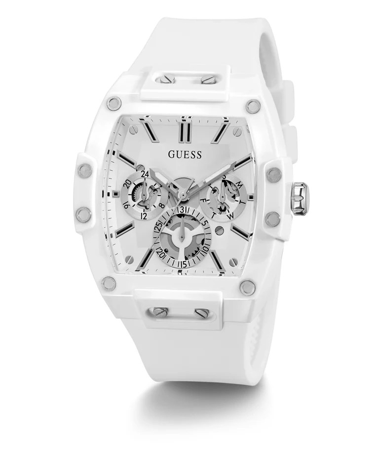 New Guess GW0203G2 GUESS Mens White Multi-function Watch