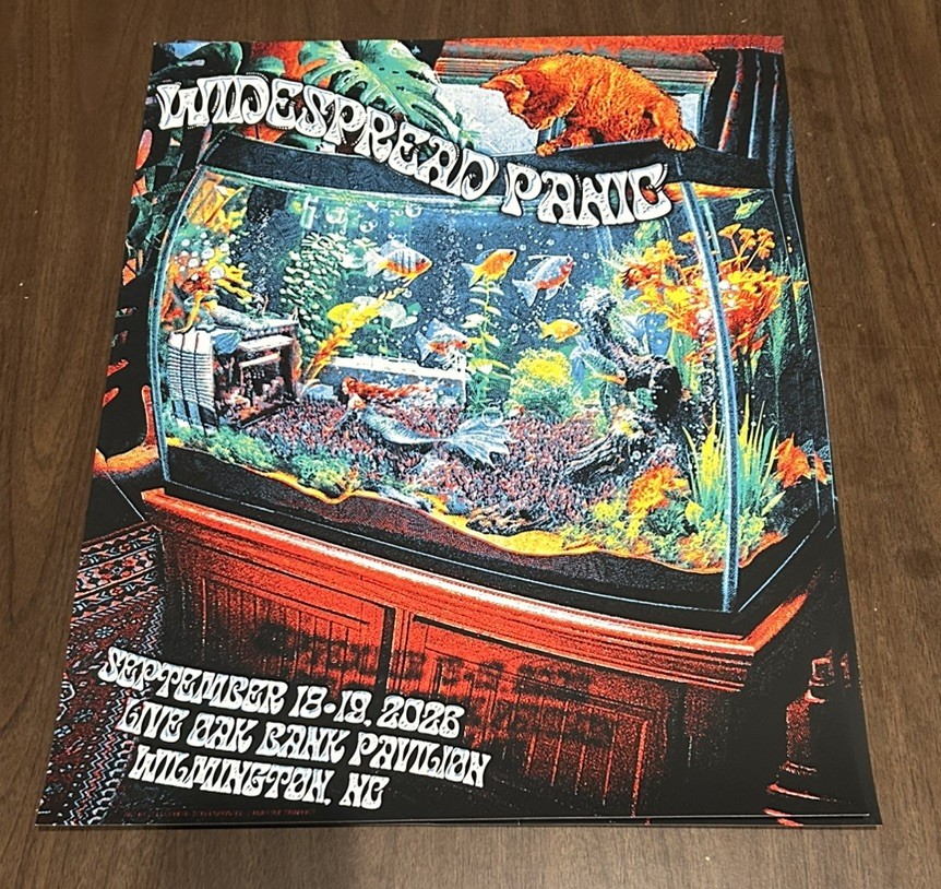 Widespread Panic Wilmington 2026 Fish Tank Poster