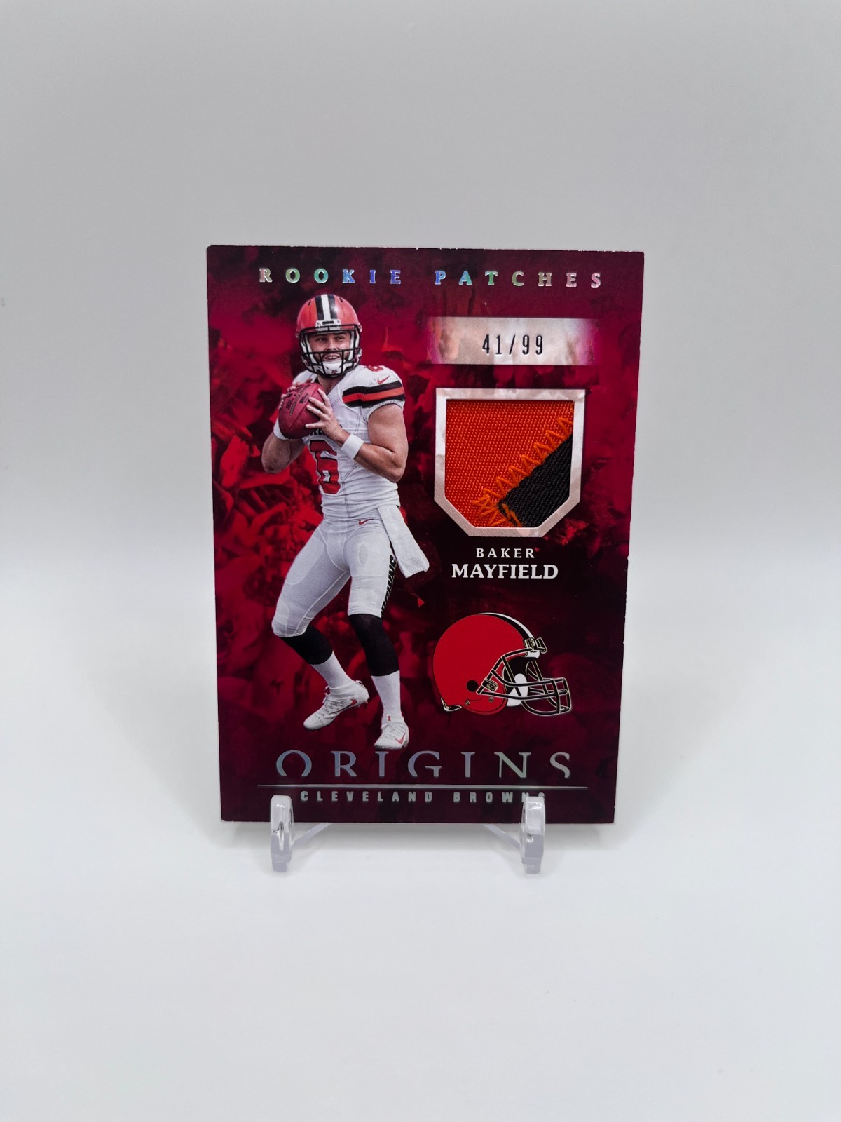 2018 Panini Origins Baker Mayfield Rookie Patches Red /99 #RP-5