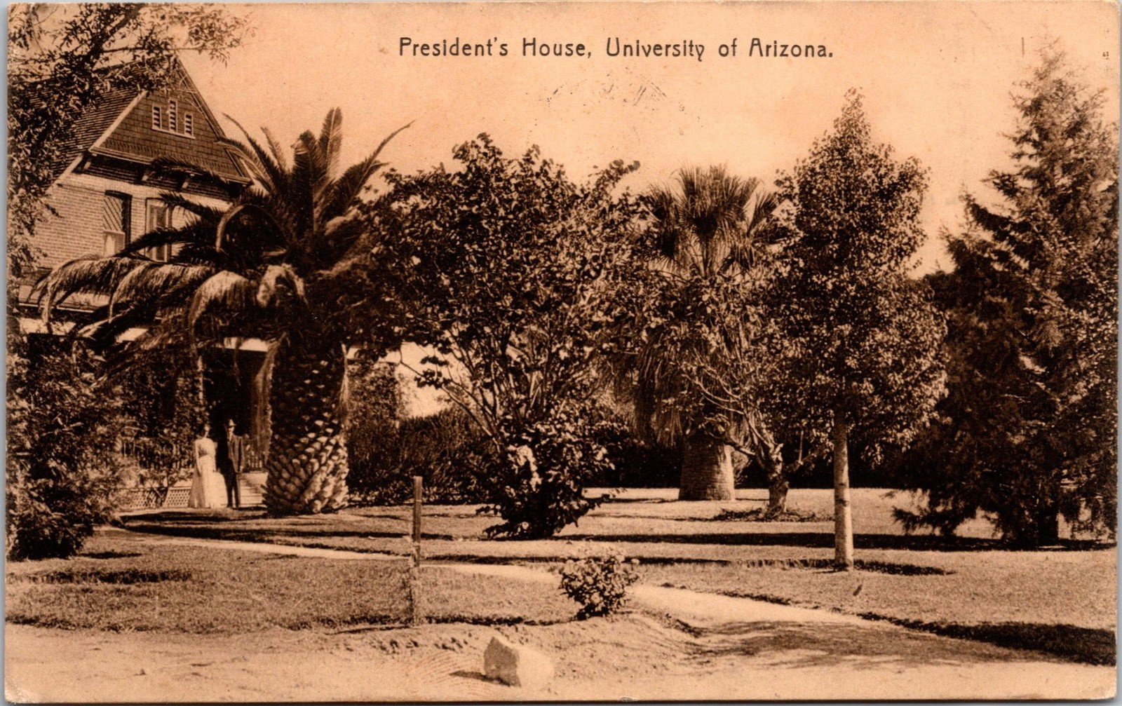 President's House University of Arizona Postcard Tucson Aug 27 Postmark 1-Cent