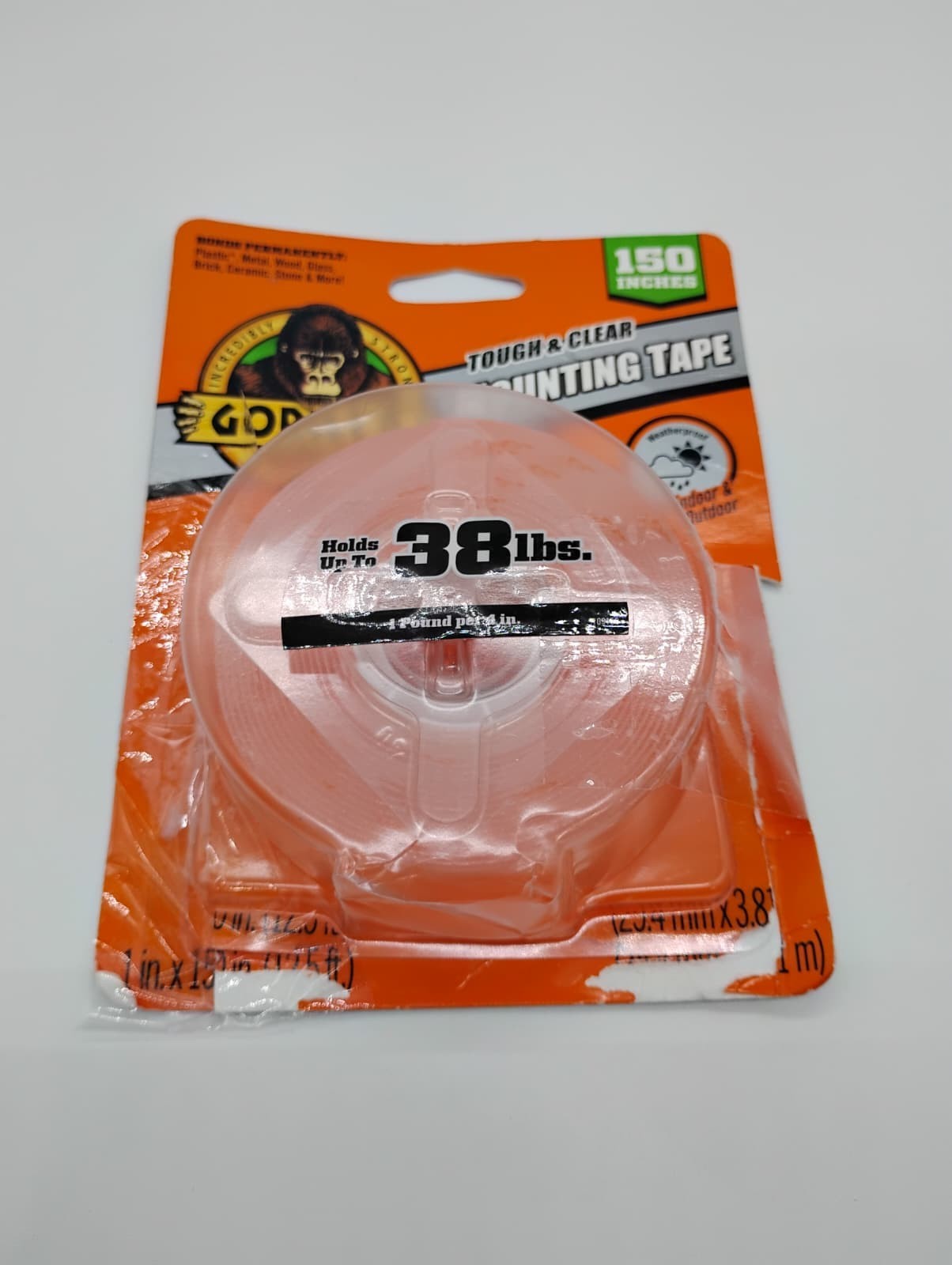 Gorilla Tough & Clear Double Sided Mounting Tape, Clear Tape 1\