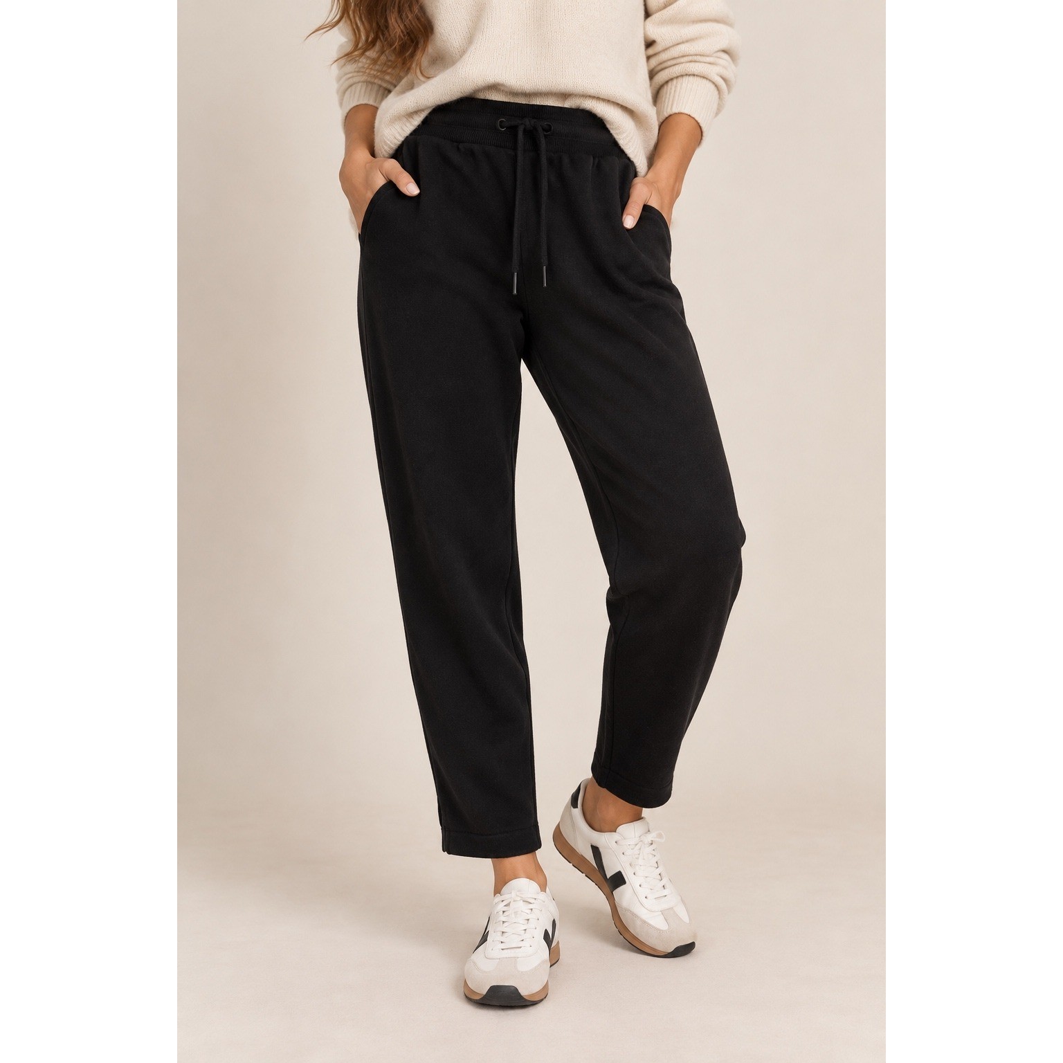 Athleta Black Fleece Straight Leg Zip Pockets Drawstring Pants Womens L Petite Athleta Black Fleece Straight Leg Zip Pockets Drawstring Pants Womens L Petite