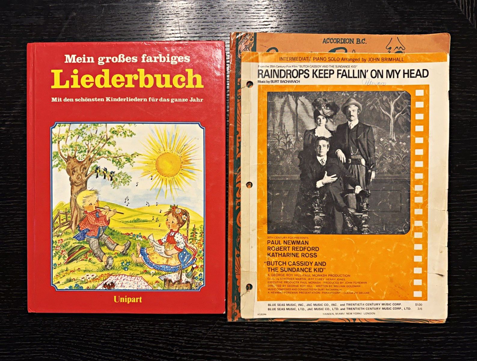 Vintage Sheet Music Lot Raindrops Keep Fallin Butch Cassidy Christmas Songs