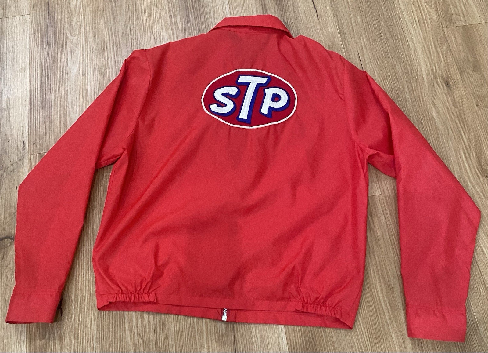 Vintage 1960s STP Embroidered RACING Bomber COACH Jacket TALON Don Jac S/M
